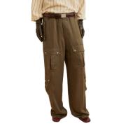 Laurence Bras Cargo Byxor Olivgrön Multipocket Brown, Dam