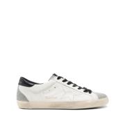 Golden Goose Vita Lädersneakers Stiligt Design White, Herr