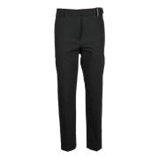 Brunello Cucinelli Bomull Elastan Pantalone Black, Dam