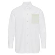 JW Anderson Vit Patch Pocket Skjorta Kontrast White, Herr