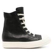 Rick Owens Svarta Sneakers Stiliga Urban Skor Black, Dam