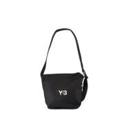 Y-3 Svart Syntetisk Crossbody-väska med Magnetlås Black, Dam