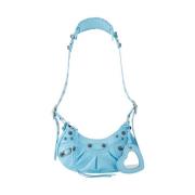 Balenciaga Laeder crossbodyvskor Blue, Dam