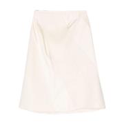 Jil Sander Elegant vit utställd kjol Beige, Dam