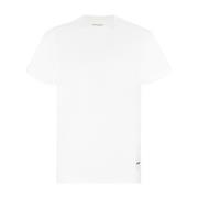 Jil Sander Vit Bomull 3-Pack T-Shirt för Män White, Herr