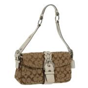 Coach Pre-owned Pre-owned Canvas axelremsvskor Beige, Dam