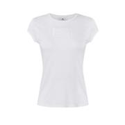 Elisabetta Franchi Jersey T-shirt med vingskär White, Dam