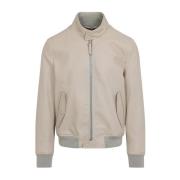 Tom Ford Stenläder Harrington Jacka Beige, Herr