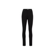 Roberto Cavalli High-rise Skinny Jeans, Tillverkad i Italien Black, Da...