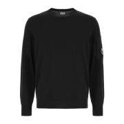 C.p. Company Bomull Crewneck Sweater Black, Herr