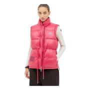 Moncler Vändbar kort dunjacka Red, Dam