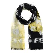 Alexander McQueen Elegant Tryckt Satin Foulard Multicolor, Herr