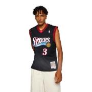 Mitchell & Ness Svart Sixers Allen Iverson Swingman Jersey Black, Herr