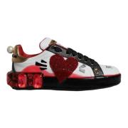 Dolce & Gabbana Kristalldekorerade Portofino Sneakers Multicolor, Dam