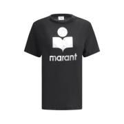 Isabel Marant Étoile Zewel Linne T-shirt med Monogram Black, Dam