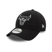 New Era Svart Bulls Metallic Outline Keps Black, Herr