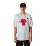 New Era Bulls NBA Mesh Team Logo Tee White, Herr