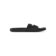 Champion Svarta Slide Sandaler med Bokstavsdetaljer Black, Herr