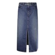 A.p.c. Georgia Kjol i Denim Blue, Dam