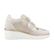 Geox Stiliga Sneakers för Män och Kvinnor Beige, Dam