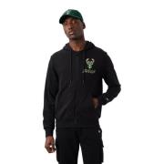 New Era Svart Bucks Script Full Zip Jacka Black, Herr