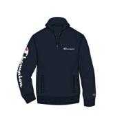 Champion Svart Logo Half Zip Sweatshirt Black, Herr