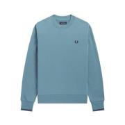 Fred Perry Blå Ash Crewneck Sweatshirt Blue, Herr