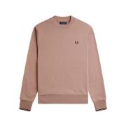 Fred Perry Rosa Crewneck Sweatshirt Pink, Herr