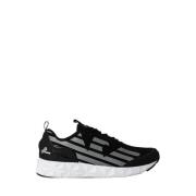 Emporio Armani EA7 Svarta polyester sneakers med 3,5 cm klack Black, H...