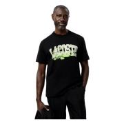 Lacoste Svart University Croco Tee T-shirt Black, Herr