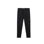 Stone Island Cargo avsmalnande bomullsbyxor med dragkedjefickor Black,...