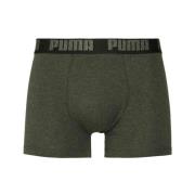 Puma Bomullstrunkboxers i grön melange Green, Herr