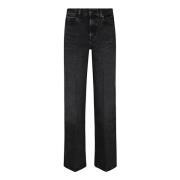 7 For All Mankind Svart Night Out Jeans Black, Dam