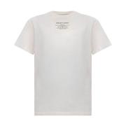 Golden Goose Vit bomulls-T-shirt för dam med svart text White, Dam