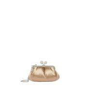 Max Mara Weekend Emmy Beige Clutch Väska med Strass Beige, Dam