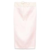 Khaite Rosa Maxi Kjol med Dragsko Pink, Dam