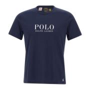 Polo Ralph Lauren Blå Bomull T-shirt med Logoprint Blue, Herr