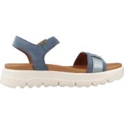 Geox Stiliga platta sandaler för kvinnor Blue, Dam