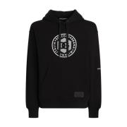 Dolce & Gabbana Casual Hoodie med Unik Design Black, Herr