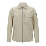 Belstaff Vit Overshirt Bomullsblandning Gabardin Tyg White, Herr