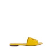 Dolce & Gabbana Platta slides för kvinnor Yellow, Dam