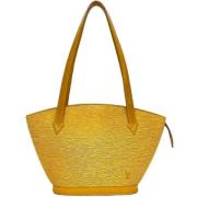 Louis Vuitton Vintage Pre-owned Laeder axelremsvskor Yellow, Dam