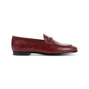 Gucci Röda Jordaan Loafer Skor Red, Dam