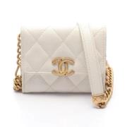 Chanel Vintage Pre-owned Tyg chanel-vskor White, Dam