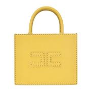 Elisabetta Franchi Gul Toteväska med Dubbel C Logotyp Yellow, Dam