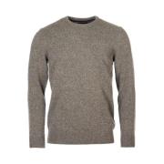 Barbour Lyxigt Stickat Essential Tisbury Crew Gray, Herr