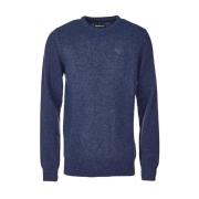 Barbour Essential Tisbury Crew Stickat Blue, Herr