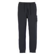 Stone Island Blå Bomulls Sweatpants med Fickor Blue, Herr