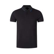 Hugo Boss Svart Polo T-shirt med Tonal Logo Black, Herr