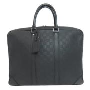 Louis Vuitton Vintage Pre-owned Tyg kuvertvskor Black, Herr